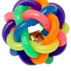 Piłka Pleciona Zabawka Z Dzwoneczkiem Gumowa 6,8cm - 1 zdjęcie