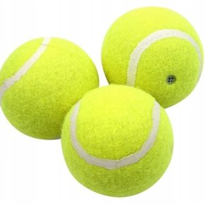 Piłka tenisowa dla psa 3 szt. pływa piszczy 6 cm - 1 zdjęcie