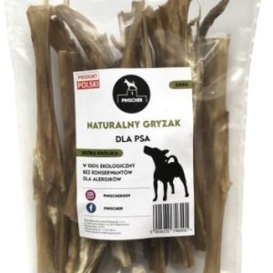 PINSCHER Naturalny gryzak dla psa - SKÓRA KRÓLIKA 250g - 1 zdjęcie