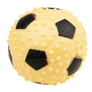 Piszcząca Piłka Football dla psa z wypustkami 6 cm - 1 zdjęcie