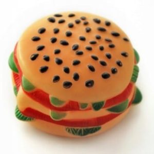 Piszczący Hamburger gumowa Zabawka dla psa 9 cm - 1 zdjęcie