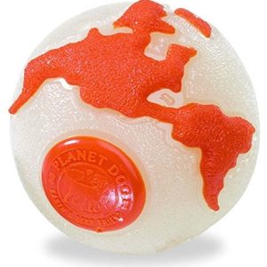 Planet Dog orbee-Tuff orbee piłka do zabawy dla Large psów  ok. 10,8 cm  Glow/pomarańczowy  świeci w ciemności 834447004143 - 1 zdjęcie
