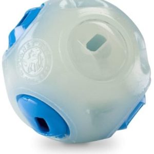 Planet Dog orbee-Tuff Whistle piłka do zabawy dla psów  ok. 6,3 cm  pfeift w locie i świeci w ciemności  odpowiednia do sałaty Wood Chuck 834447009773 - 1 zdjęcie