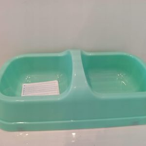 Podwójna Miska Dla Małego Psa Kota Miętowa Plastik - 1 zdjęcie