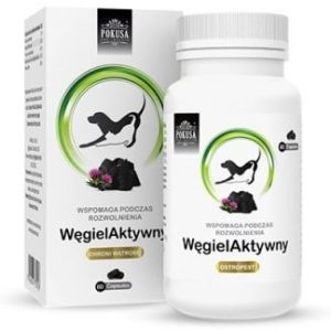 Pokusa Węgiel Aktywny z Ostropestem dla psów 60 kapsułek - 1 zdjęcie