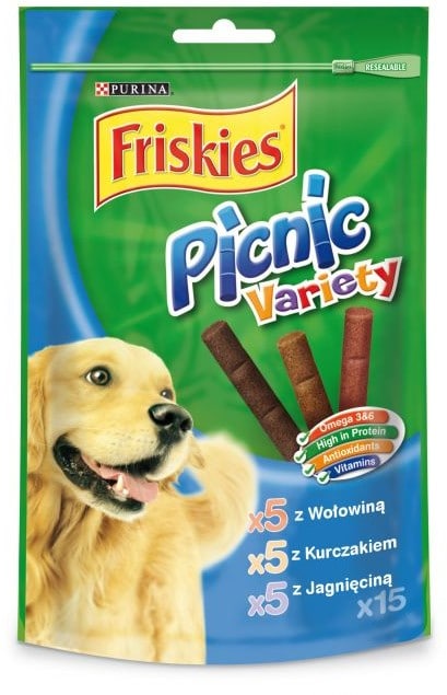 Purina Friskies Picnic Variety przekąski dla psa o smaku wołowiny, kurczaka i jagnięciny 126g - 1 zdjęcie