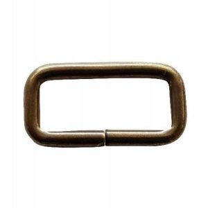 Ramka Metal Drut 4mm szer. 30mm St.Złoto 2szt - 1 zdjęcie