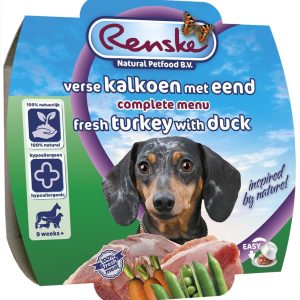 Renske Dog Adult święże mięso indyk i kaczka 8x100g - 1 zdjęcie