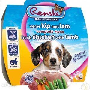 Renske Puppy świeże mięso kurczak i jagnięcina dla szczeniąt 8x100g - 1 zdjęcie