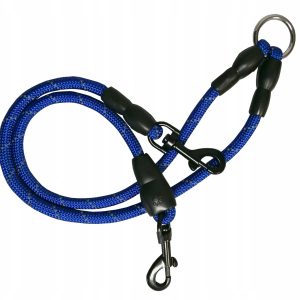 Rozdzielacz smyczy linka 12mm dla psa 2x40 cm blue - 1 zdjęcie