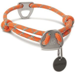 Ruffwear obroża z linką dla psów, średnie psy, regulowany rozmiar, paski odblaskowe, rozmiar: M (36-51 cm), czarny (obsydian Black), Knot-a-Collar, 25601-001M 25602-8551420 - 1 zdjęcie