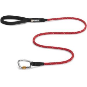Ruffwear Sygnał fwear smycz dla psa z karabińczykiem Clip, wszystkie RAS psów, rozmiar: L  średnica: 11 MM, długość: 1,5 m, wytrzymały rdzeń płaszcz liny, czerwony (Red currant), knot-A-Leash,,,,, 40204  615l 40204-615L - 1 zdjęcie