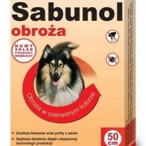 Sabunol Gpi Obroża przeciw pchłom dla psa czerwona - 1 zdjęcie