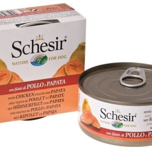 Schesir Dog Kurczak z papają 12x150g - 1 zdjęcie