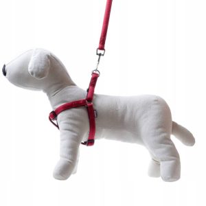 Smycz+szelki Soft Style Happet czerwone XL2.5cm - 1 zdjęcie