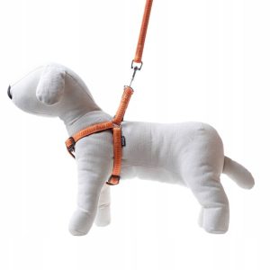Smycz+szelki Soft Style Happet pomarańcz S 1cm - 1 zdjęcie