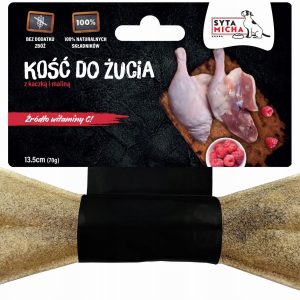 Syta Micha Kość do żucia kaczka z malinami 13,5 cm - 1 zdjęcie