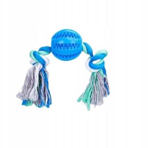 Szarpak z gryzakiem piłką czyszczącą zęby 28 cm - 1 zdjęcie