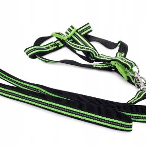 Szelki Dla Psa Kota + Smycz Odblaskowa 1,5cm - 1 zdjęcie