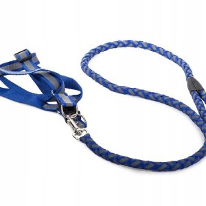 Szelki Dla Psa Kota + Smycz Odblaskowa Mocna 120cm - 1 zdjęcie