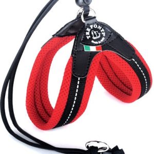 Szelki maltańczyk 30-40cm czerwone Tre Ponti 1,5 - 1 zdjęcie