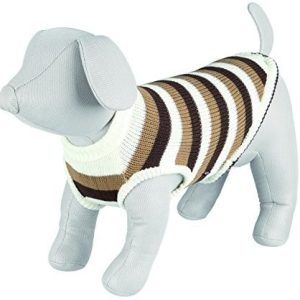 Trixie 30545 Hamilton swetry, M: 50 cm, brązowy/biały w paski 4011905305455 - 1 zdjęcie