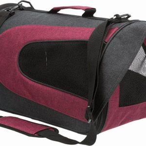 Trixie ALINA nylonowa torba transportowa z siateczką 27x27x52 cm antracyt bordo max 5 kg - 1 zdjęcie