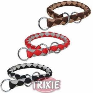 Trixie Dławnik dla psa 1szt. 35-41cm fi 12mm czerwono-srebrny 14373 HB - 1 zdjęcie