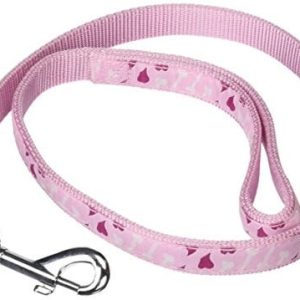 Trixie nowoczesna sztuka Rose Heart Print Dog Leash parent, X-Small/Small, Rosa 4047974158883 - 1 zdjęcie
