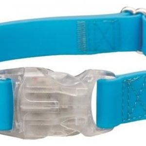 Trixie Obroża Easy Flash z lampką błyskową L XL 40 65 cm/25 mm neonowy niebieski - 1 zdjęcie