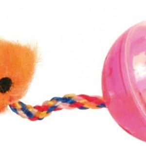 Trixie Piłka grzechocząca z ogonkiem 2szt. 4cm KTRI316 - 1 zdjęcie