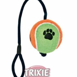 Trixie PIŁKA TENISOWA NA SZNURKU ZABAWKA DLA PSA - 1 zdjęcie