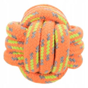 Trixie Piłka ze sznurka | Kolorowa 9cm - 1 zdjęcie