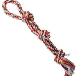 Trixie podwójna, kolorowa Lina do zabawy dla psa - 60 cm, 500 g - 1 zdjęcie
