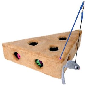 Trixie Serek pluszowy z myszką na patyku 36 x 8 x 26cm KTRI347 - 1 zdjęcie