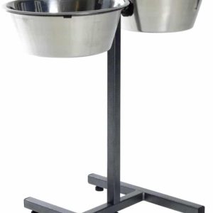 Trixie STOJAK REGULOWANY Z MISKAMI 2x4.5L (24923) - 1 zdjęcie