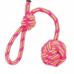 Trixie sznur dla psa z piłką 37cm (TX-35694) Neon - 1 zdjęcie
