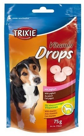 TRIXIE Trixie Dropsy Jogurtowe Z Witaminami Dla Psa Saszetka 75G - 1 zdjęcie