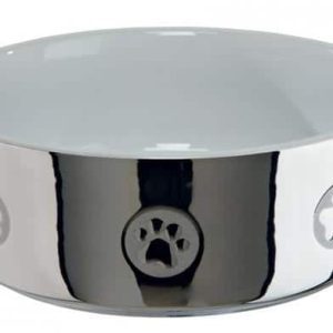 Trixie Trixie Miska ceramiczna z motywem 1.5 l/19 cm srebrno/biała - 1 zdjęcie