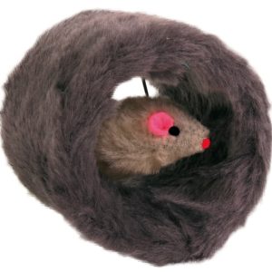 Trixie Walec pluszowy z myszką 8cm KTRI041 - 1 zdjęcie