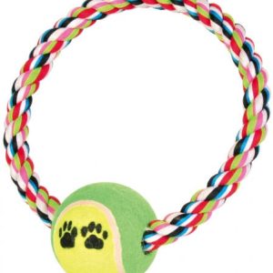 Trixie Zabawki Ring śr.ok 18cm z piłką tenisową nr kat. 3266 - 1 zdjęcie