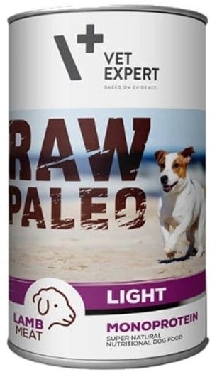 VetExpert Vet Expert Raw Paleo Light Lamb 400 g karma mokra dla psa niskokaloryczna jagnięcina 400g - 1 zdjęcie