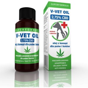 Vetos-farma Vetos-Farma V-VET OIL 2,75 CBD Olej z konopi dla psów i kotów - 1 zdjęcie