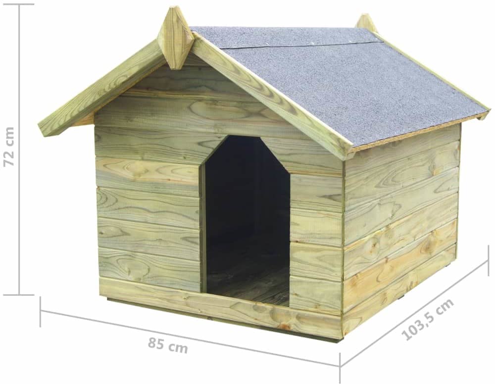vidaXL Buda dla psa z otwieranym dachem, impregnowane drewno FSC vidaXL - 6 zdjęcie
