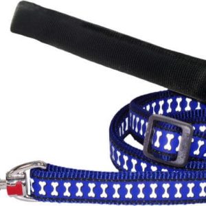 Vodítko RD REFLECTIVE bones DARK BLUE - 1 zdjęcie