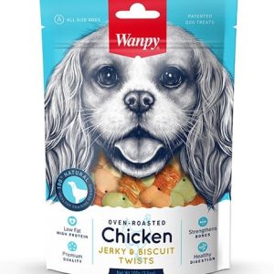 WANPY CHICKEN JERKY & BISCUIT TWISTS 100g - 1 zdjęcie