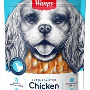 WANPY CHICKEN JERKY & RAWHIDE TWISTS 100g - 1 zdjęcie