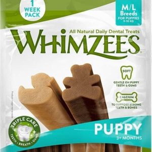 Whimzees Puppy Gryzaki Dentystyczne dla Szczeniąt : Opakowanie - M/L - 1 zdjęcie