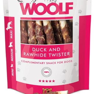 Woolf Woolf Przysmak Duck and Rawhide Twister dla psa op 100g - 1 zdjęcie