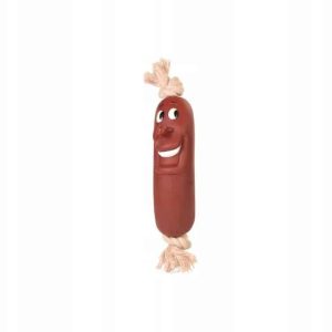 Zabawka dla psa - Kiełbasa na sznurku 11cm - 1 zdjęcie